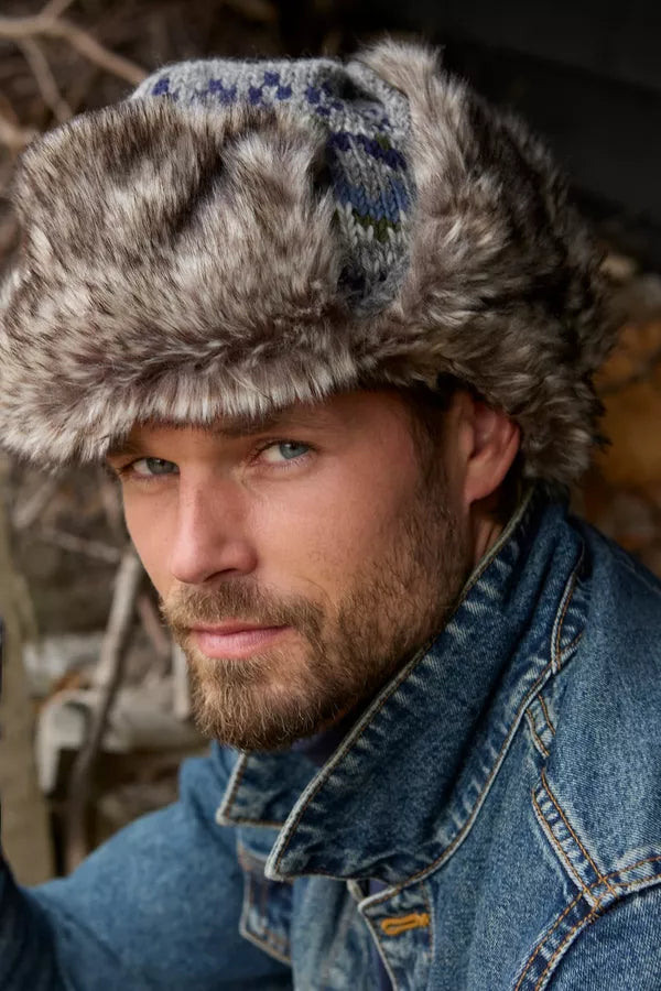 Mens Westport Trapper Hat Blue
