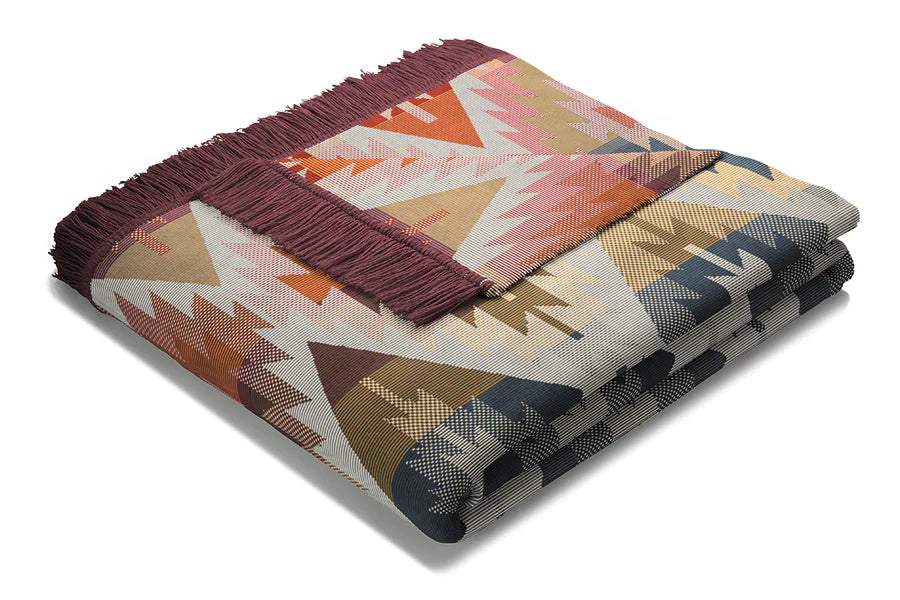 Ikat Diamond Throw | Bordeaux