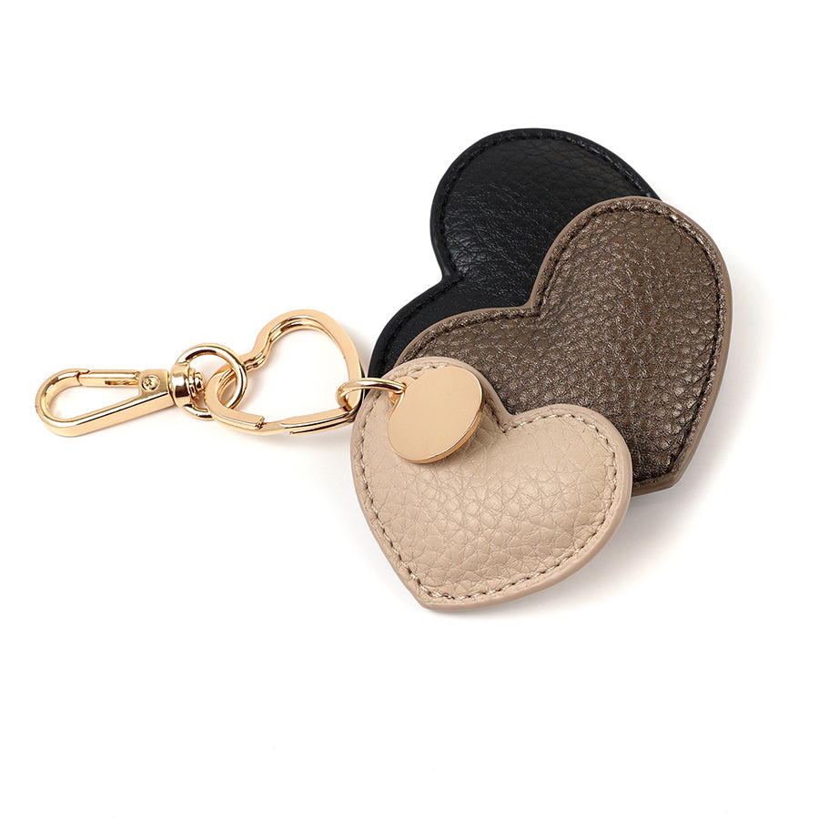 Vegan Leather Hearts | Keyring