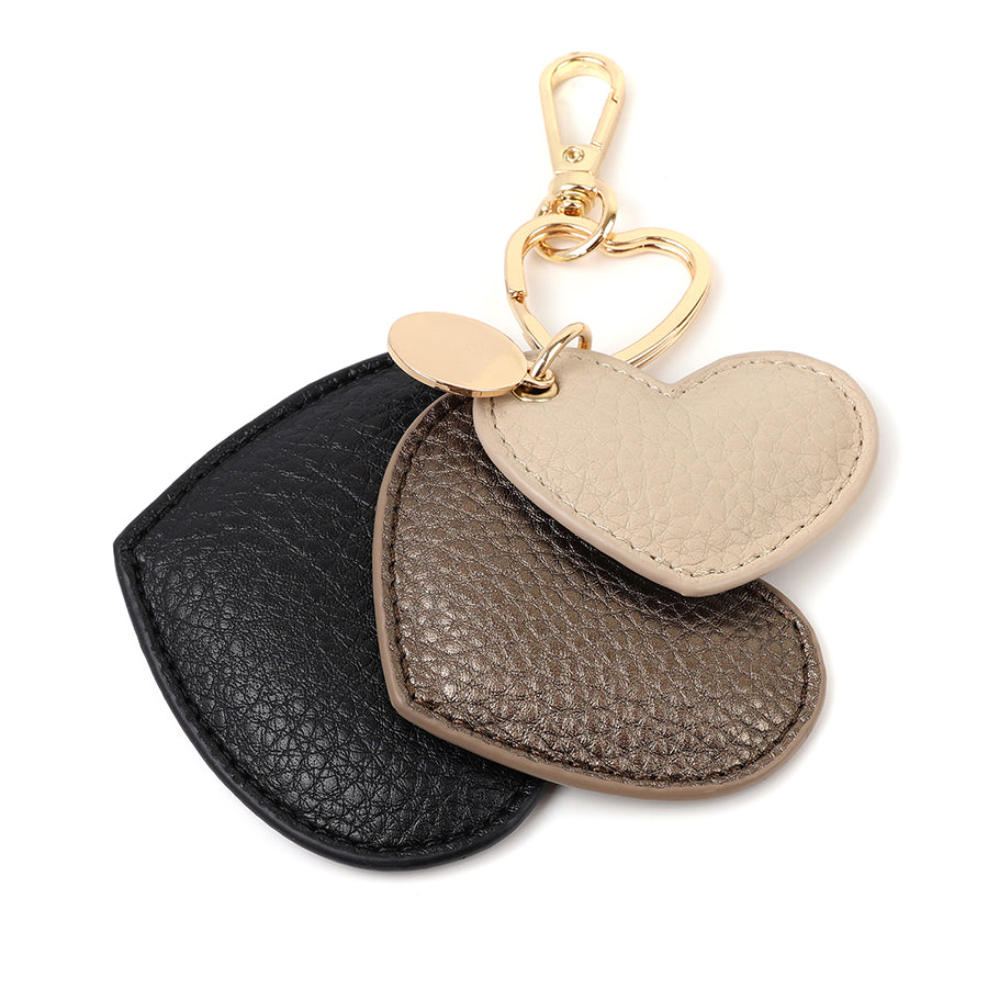 Vegan Leather Hearts | Keyring