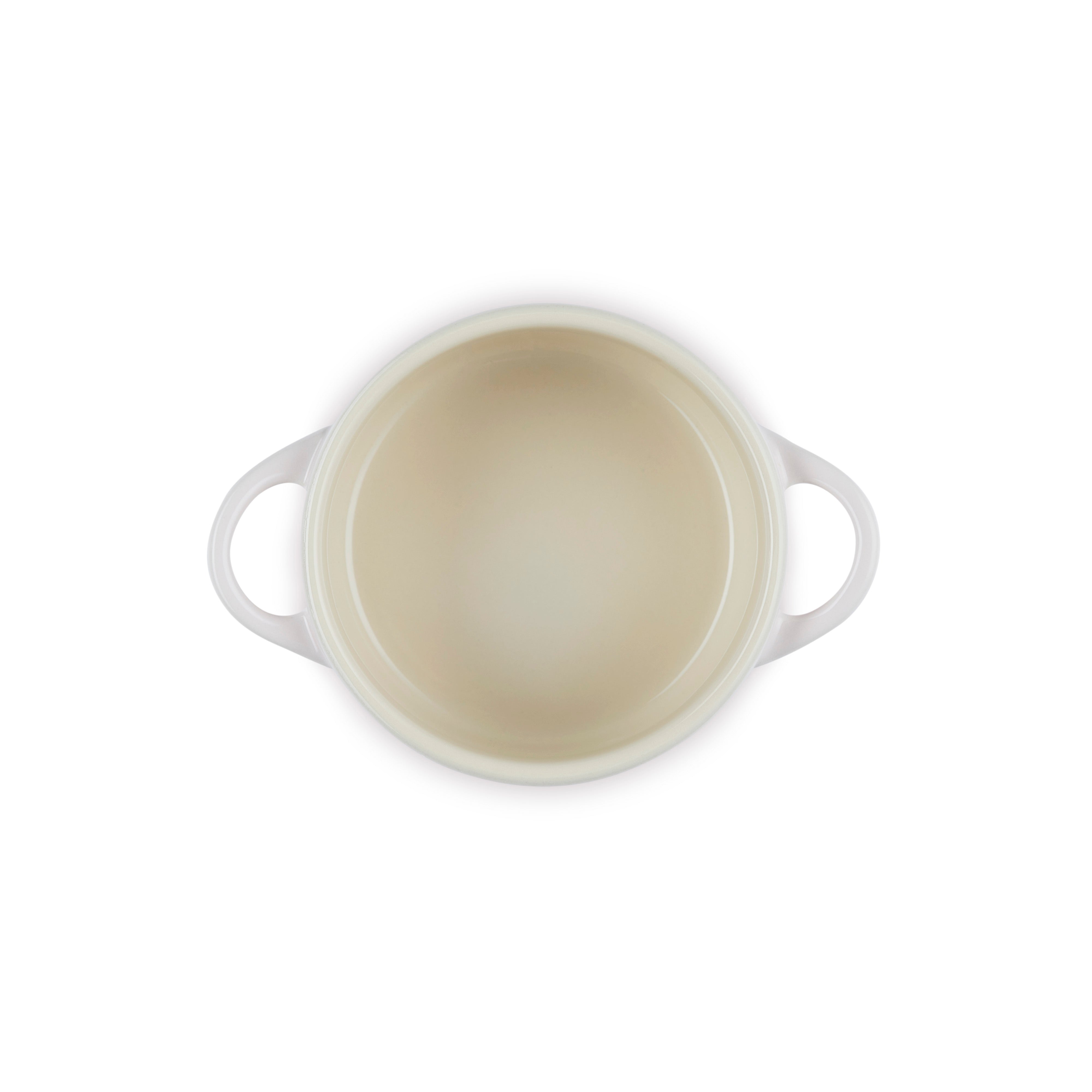 Le Creuset Stoneware Petite Round Casserole with Heart Knob 10cm Shell Pink