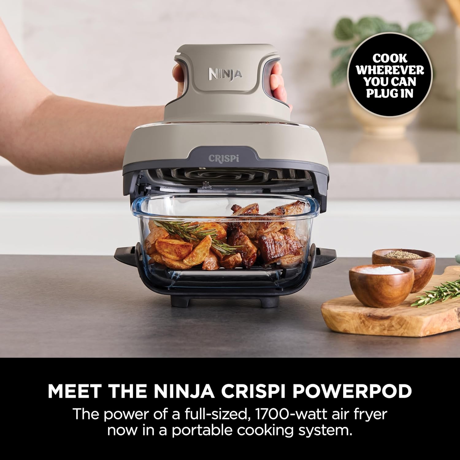 Cripsi 4-in-1  Portable Glass Airfryer