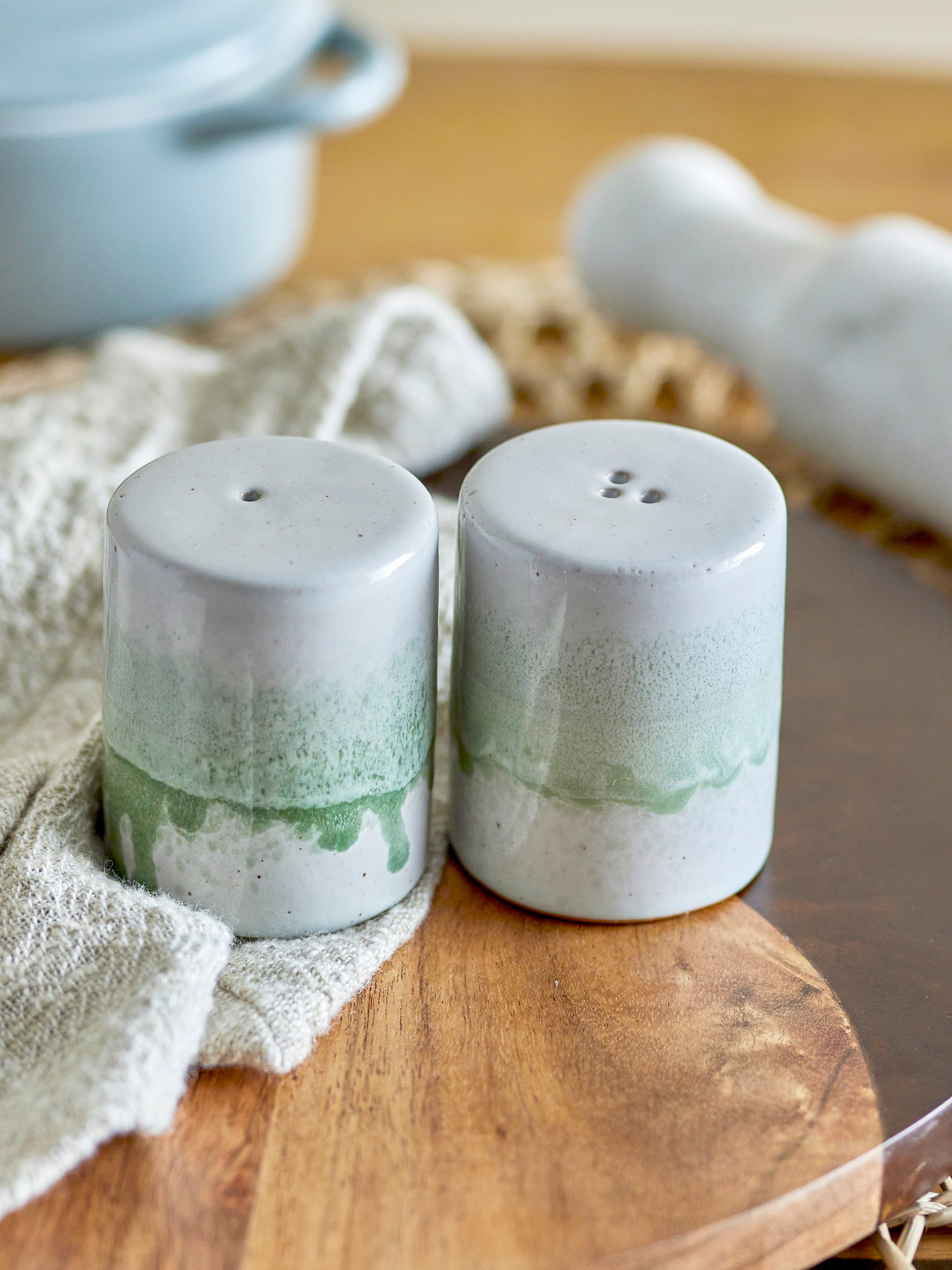 Paula | Green Salt & Pepper Shakers