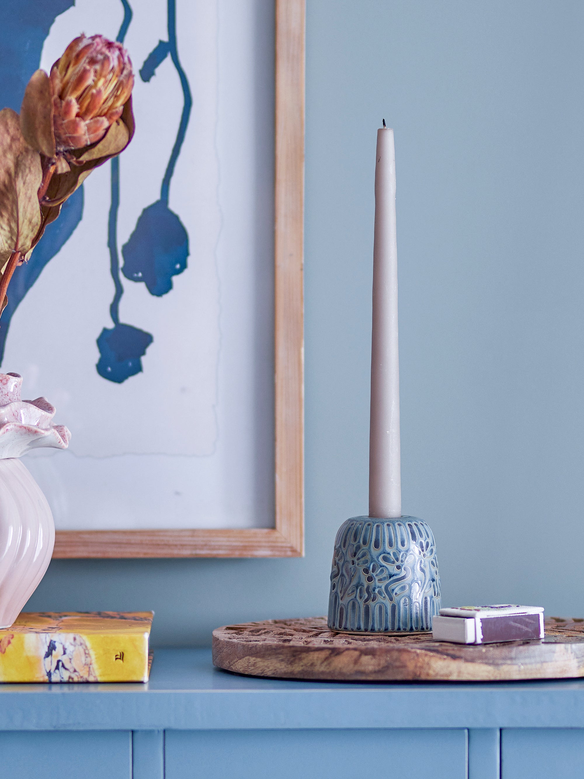 Sasmin | Blue Candle Holder