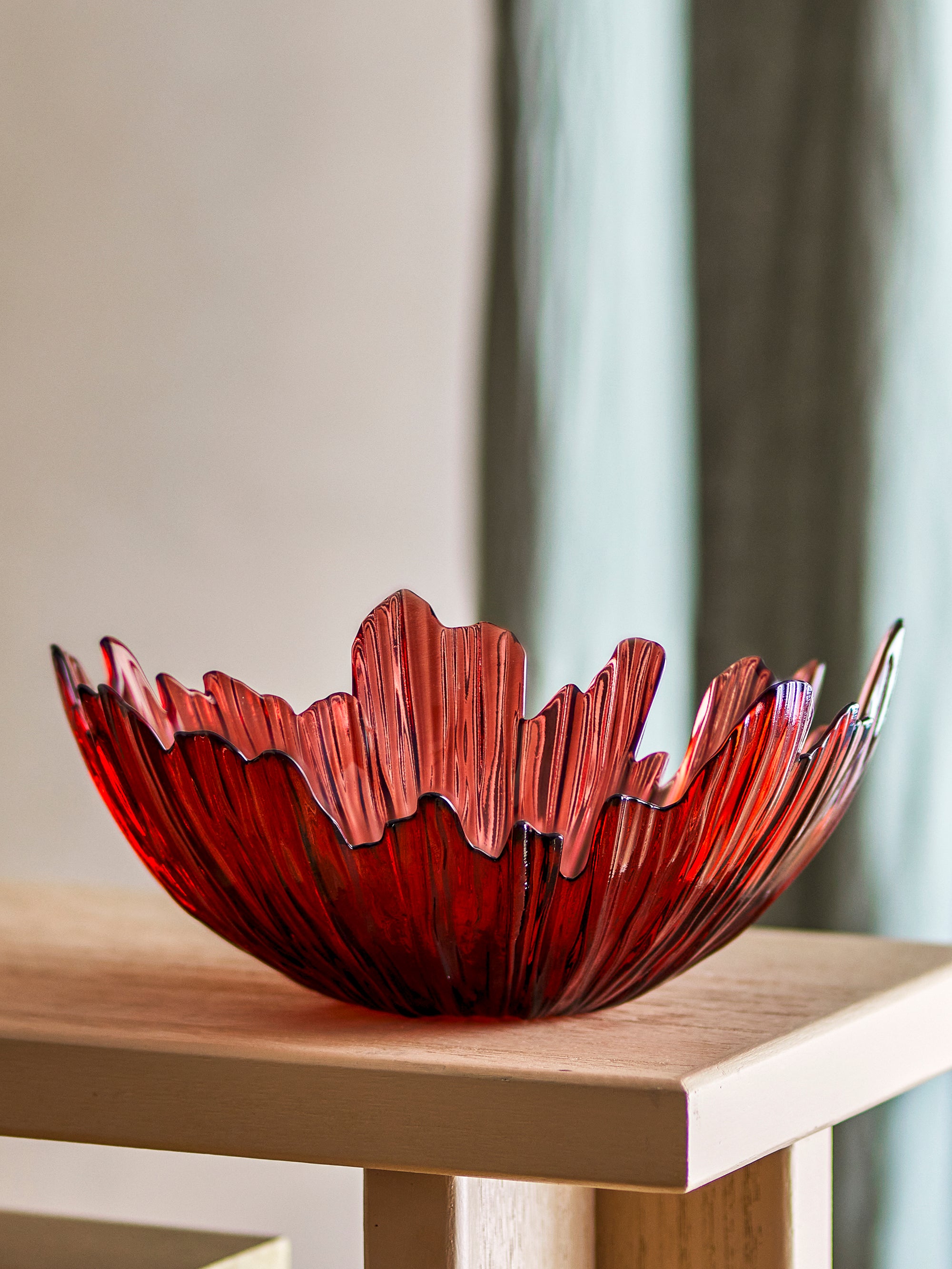 Aila Glass Bowl | Red