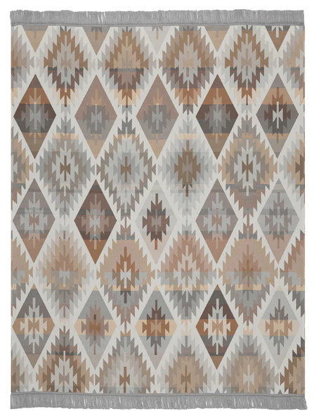 Ikat Diamond Throw | Natural