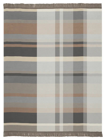 Cotton Rich Throw | Panel Check Natural