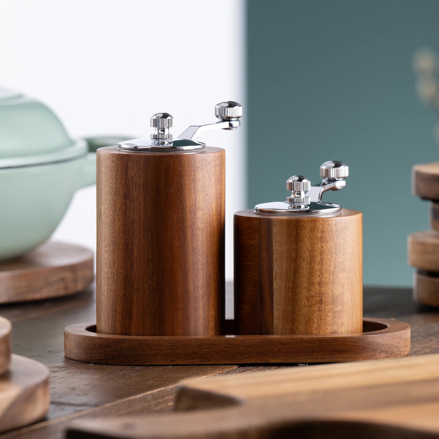 Acacia Salt & Pepper Mill Grinders