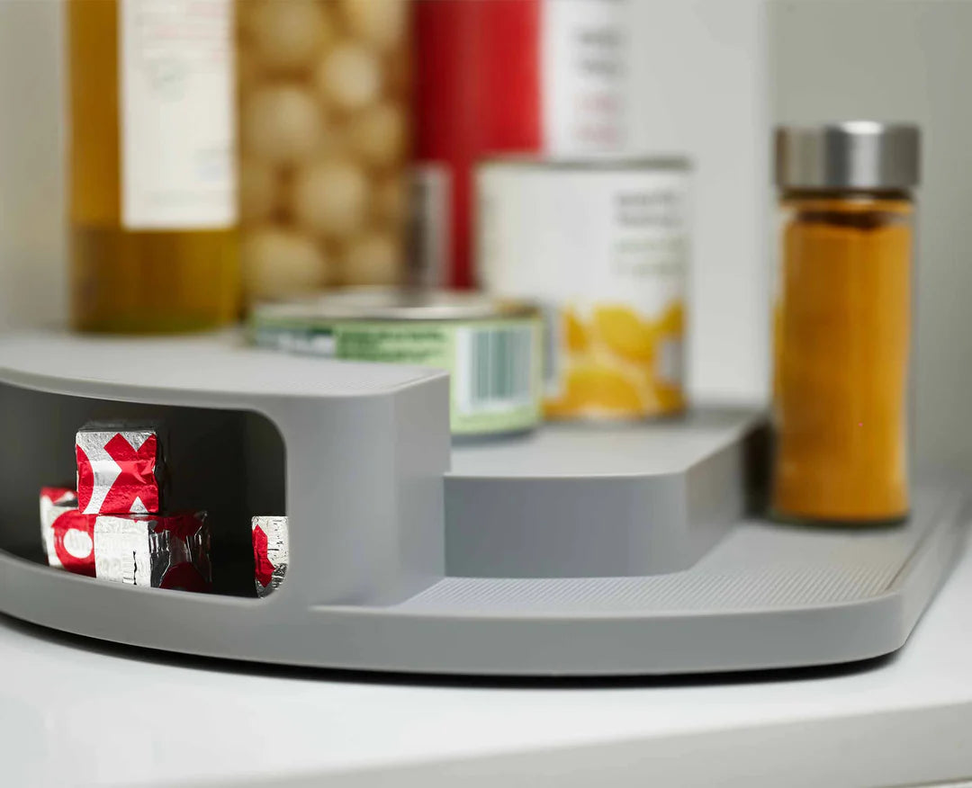 CupboardStore | Grey Rotating Organiser