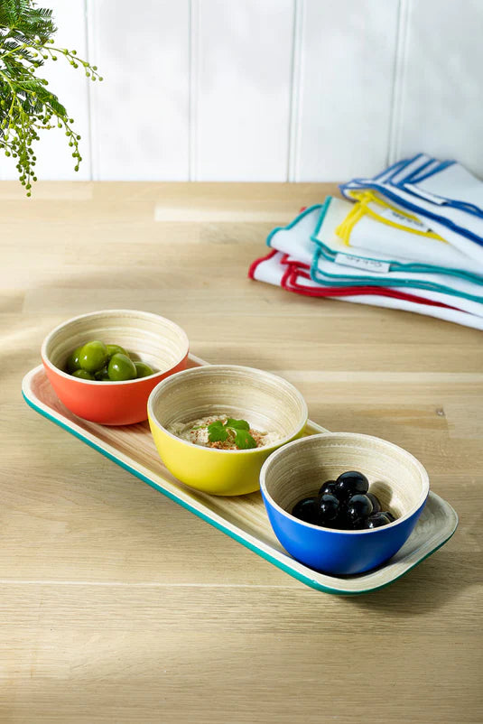 Bamboo Tray & Dipping Bowls