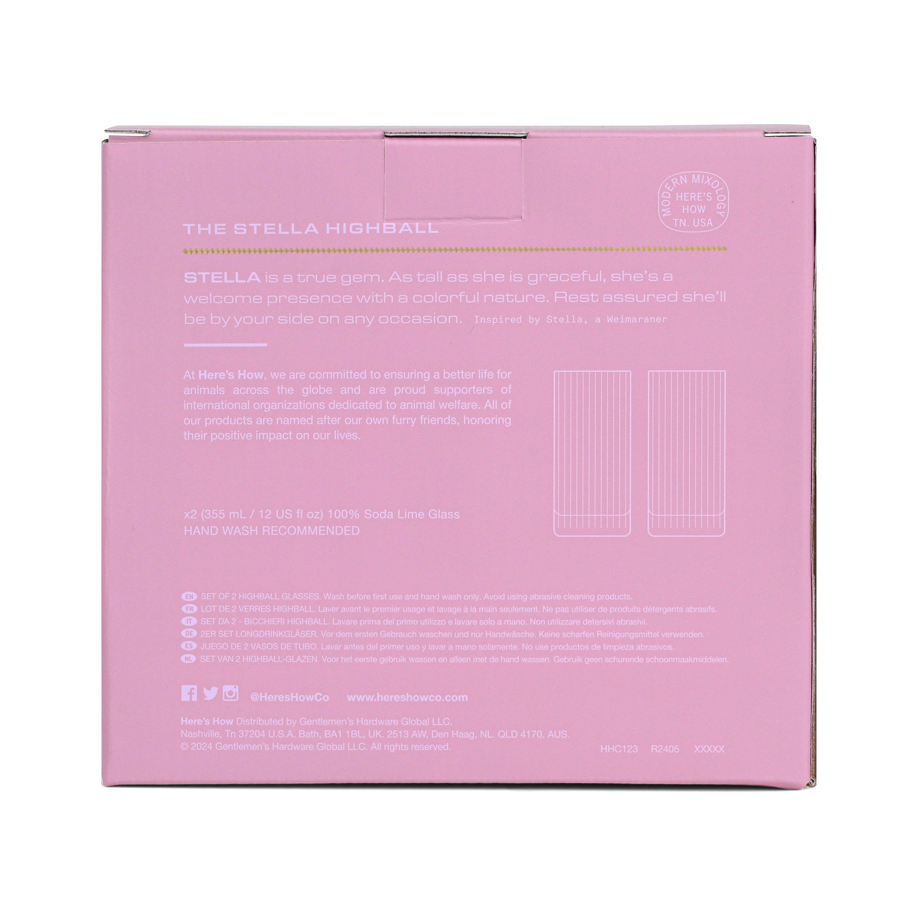 The Stella Highball Glasses |  Lilac