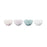 Le Creuset Stoneware Set of 4 Heart Bowls Pastel