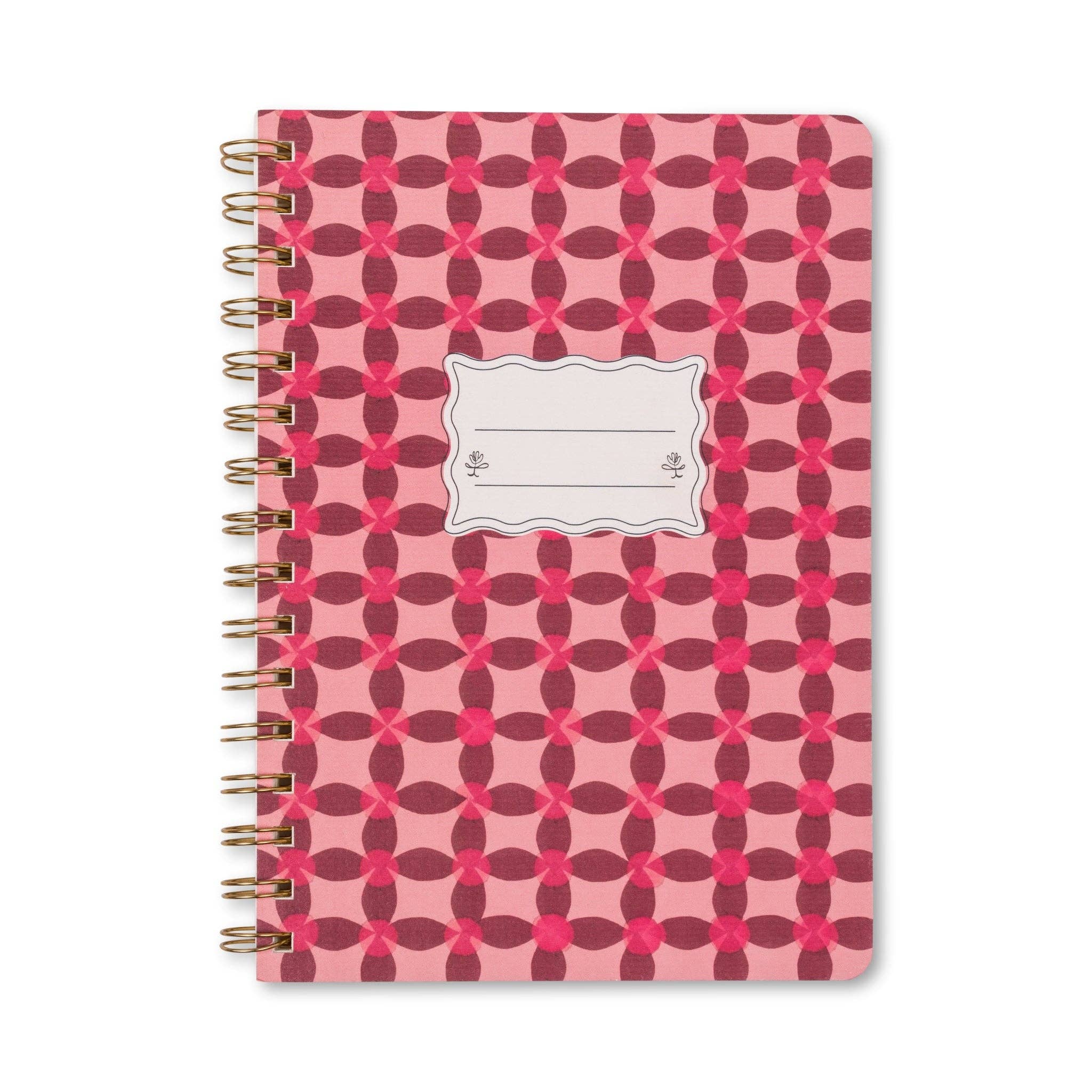 Tulip A5 Twin Wire Notebook | Pinwheel Pink