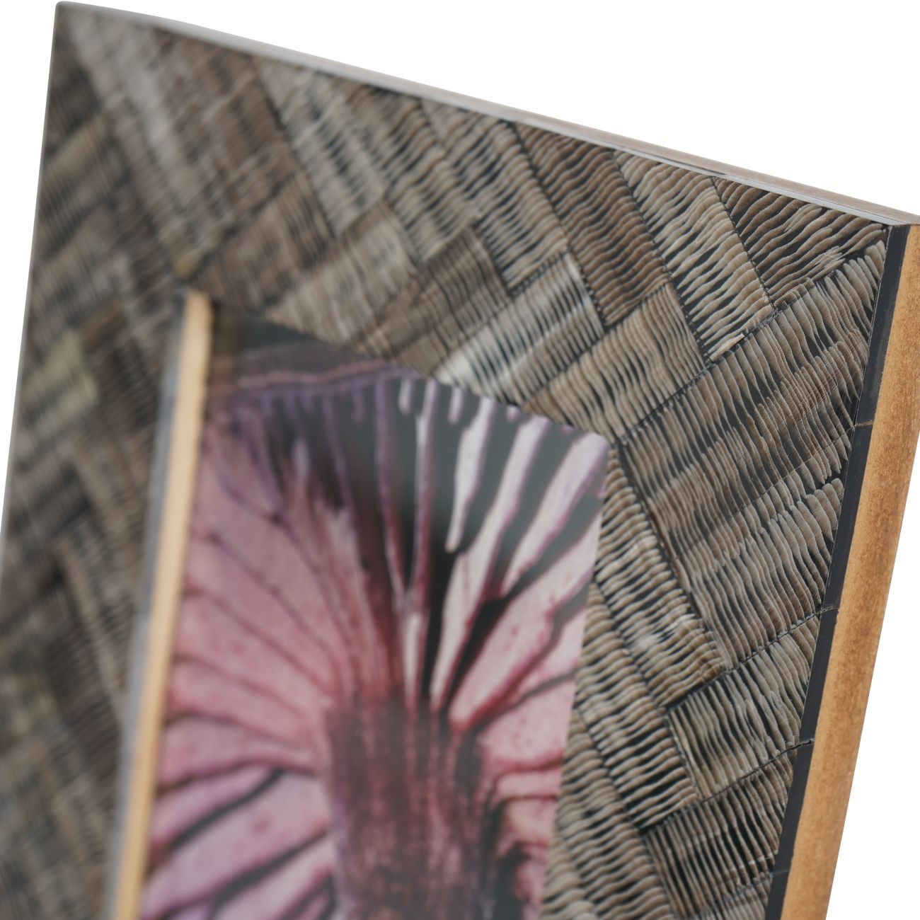 Herringbone Brown Horn Photoframe