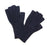 Navy Ribbed Fingerless Gloves