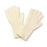 Cream Ribbed Fingerless Gloves