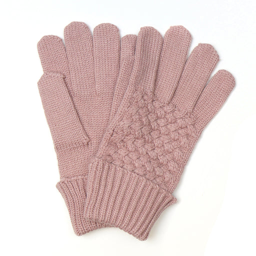 Pink Basketweave Gloves