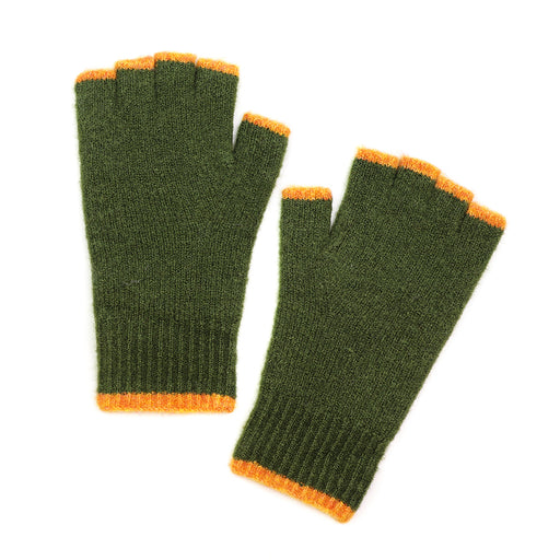 Dark Olive Fingerless Gloves