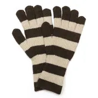 Wanda Brown/Oatmeal Bold Stripe Gloves