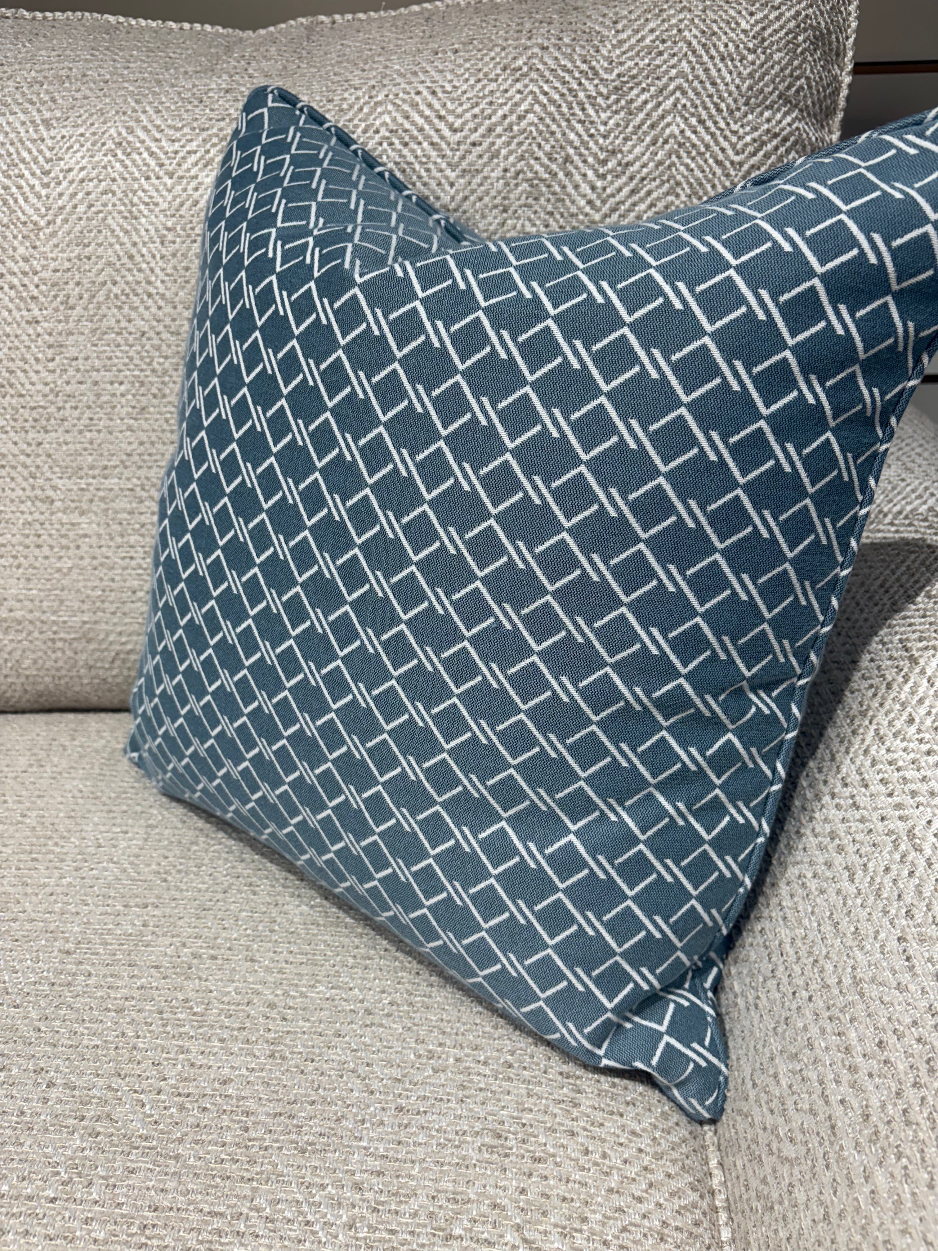 Blue Trellis Cushion