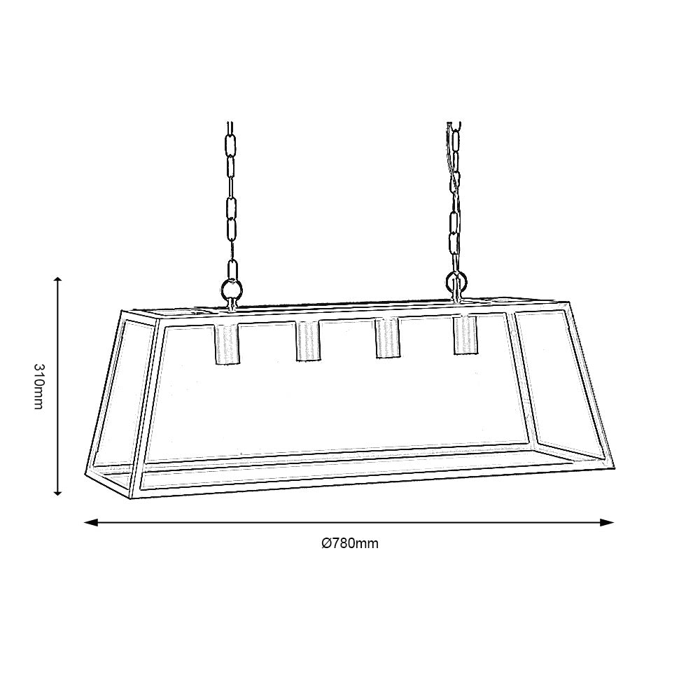 Riga 4 Light Pendant