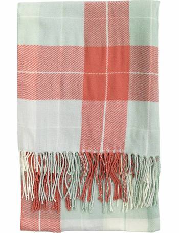 Pink Check Tassel Throw
