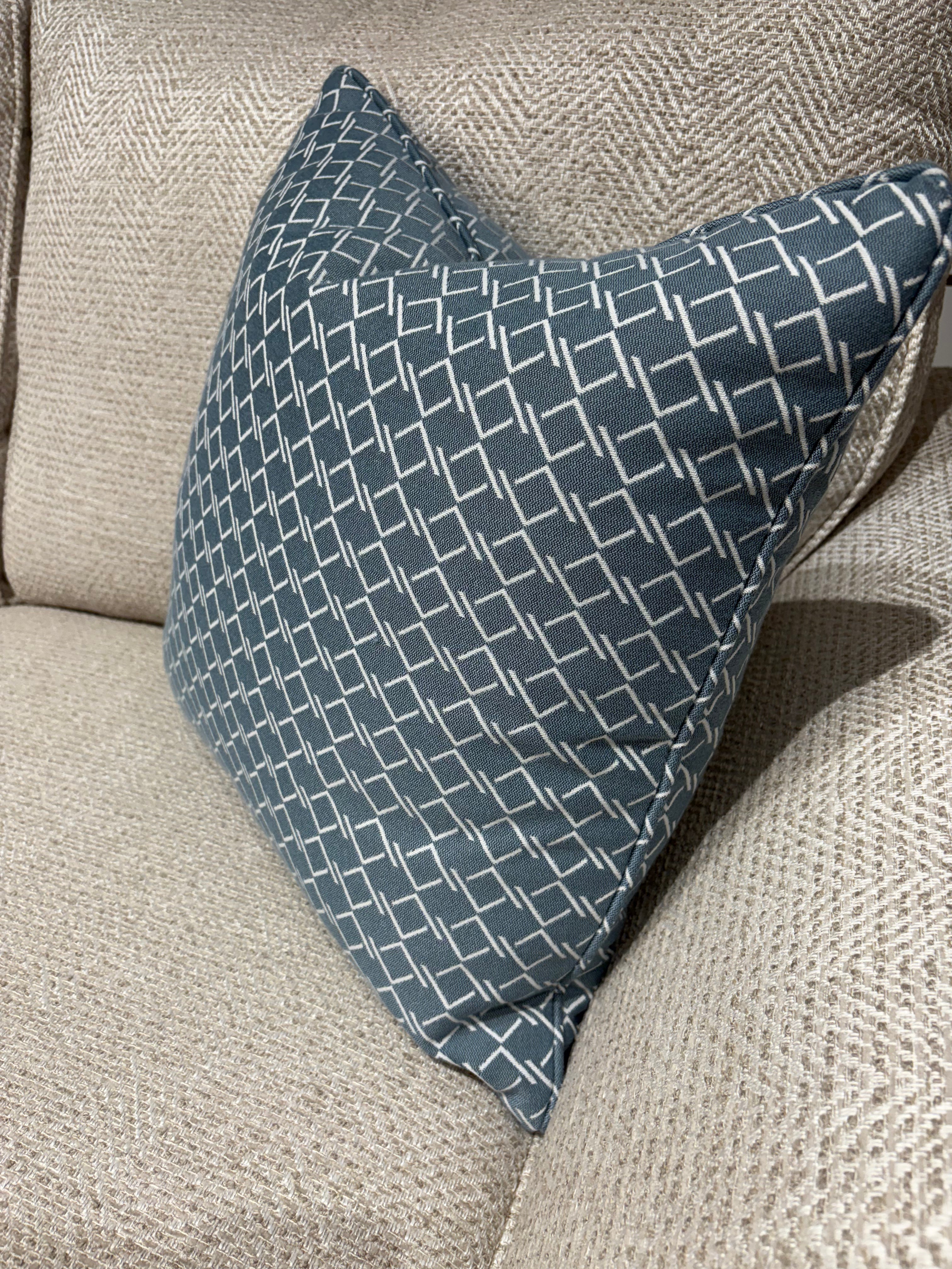 Blue Trellis Cushion