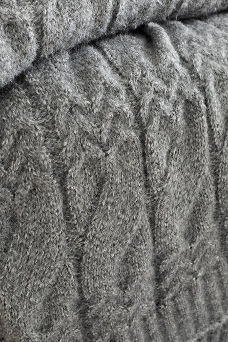 Cosy Cable Knit Throw | Grey