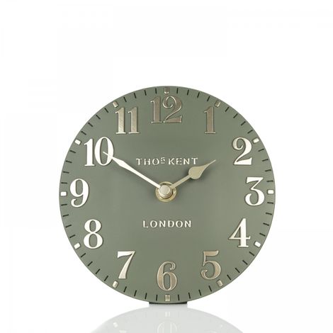 6" Arabic Mantel Clock | Lichen Green