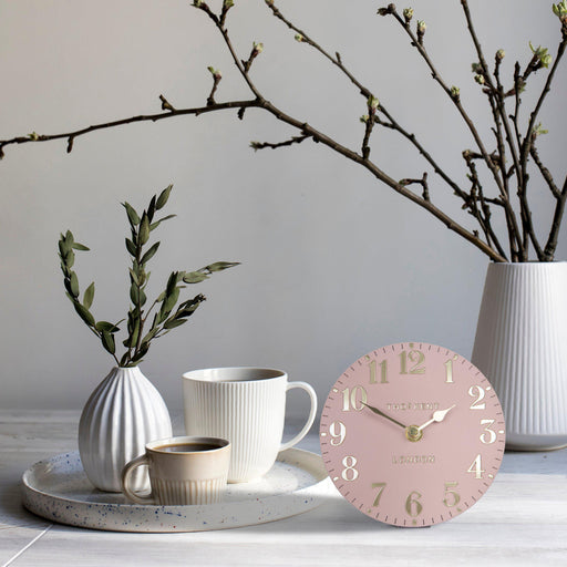 6" Mulberry Mantel Clock | Blush Pink