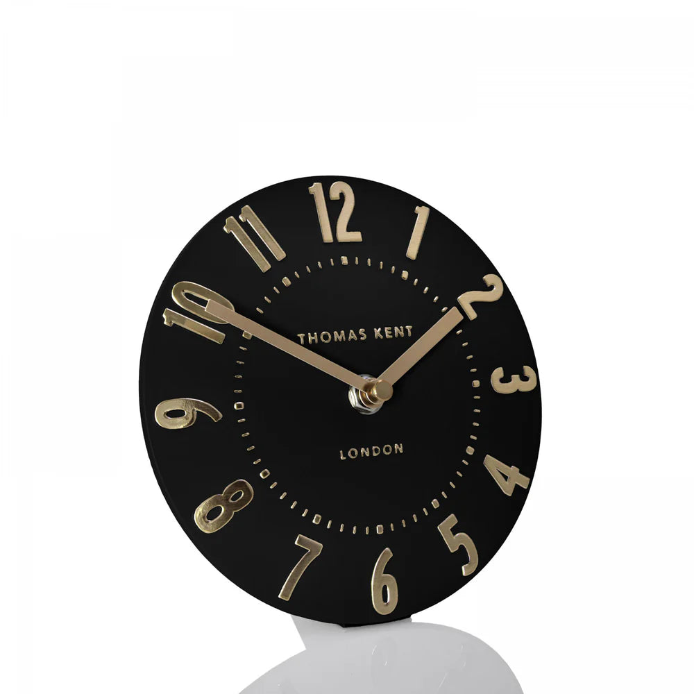 6" Mulberry Mantel Clock | Noir
