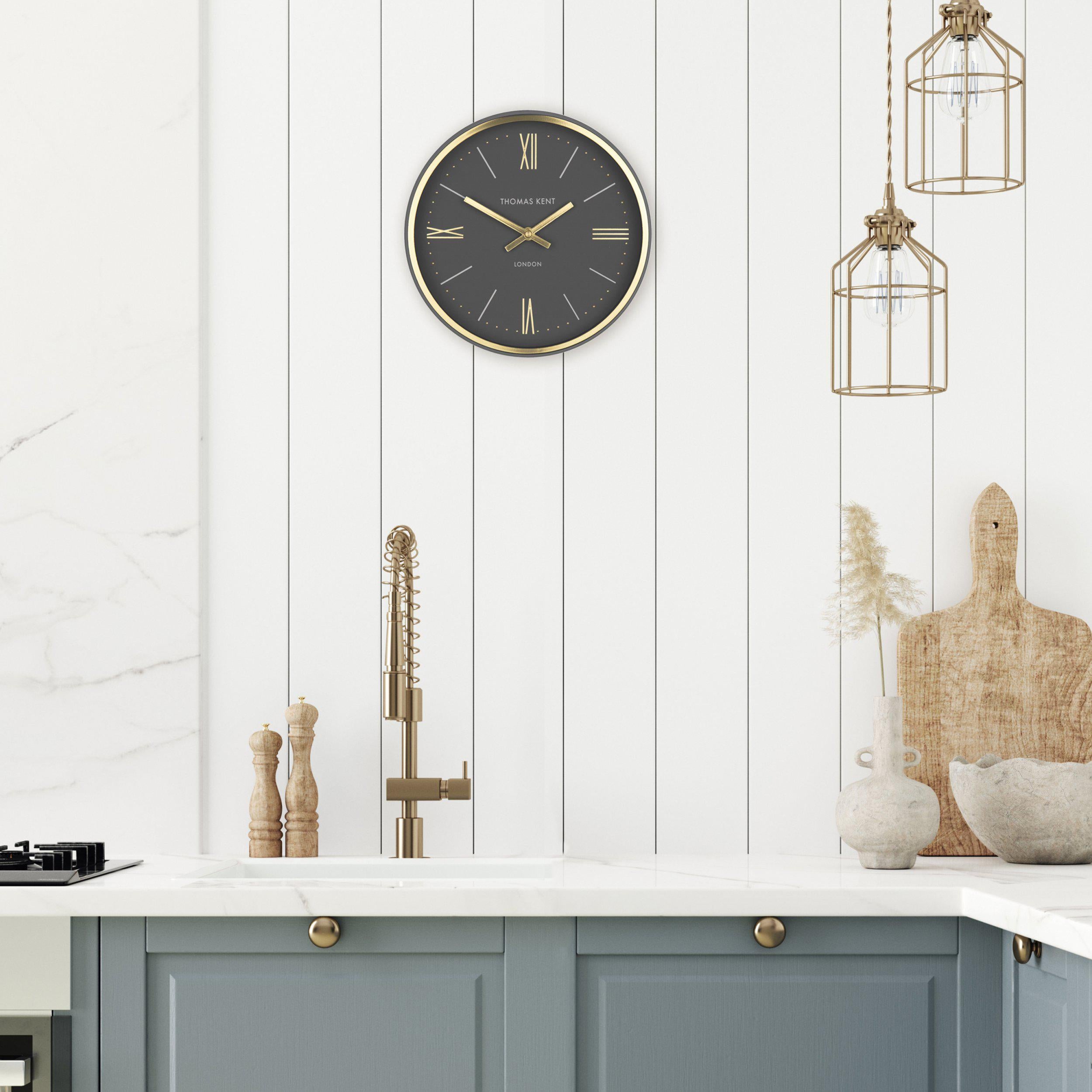 10" Hampton Wall Clock | Charcoal