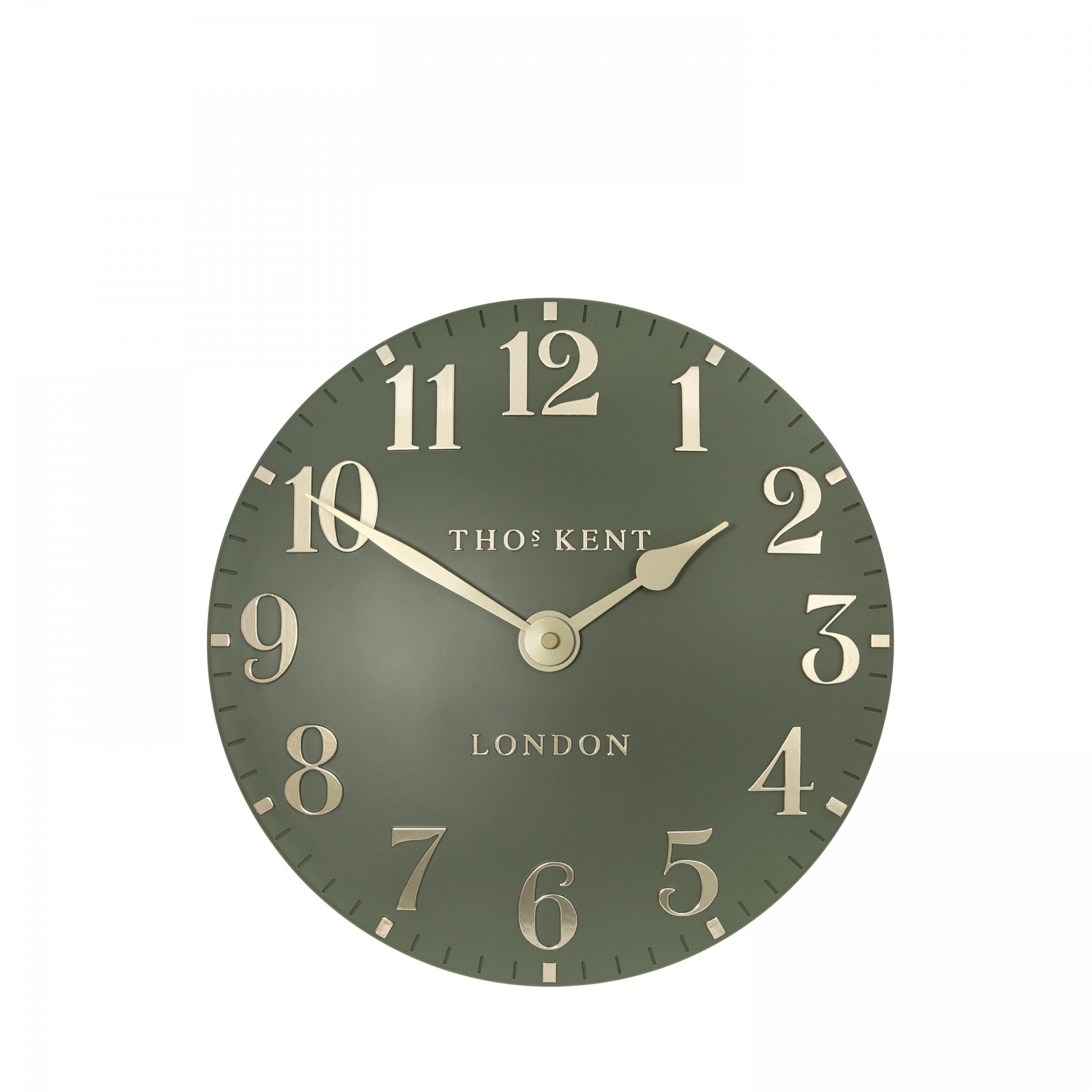 12" Arabic Wall Clock |lichen green