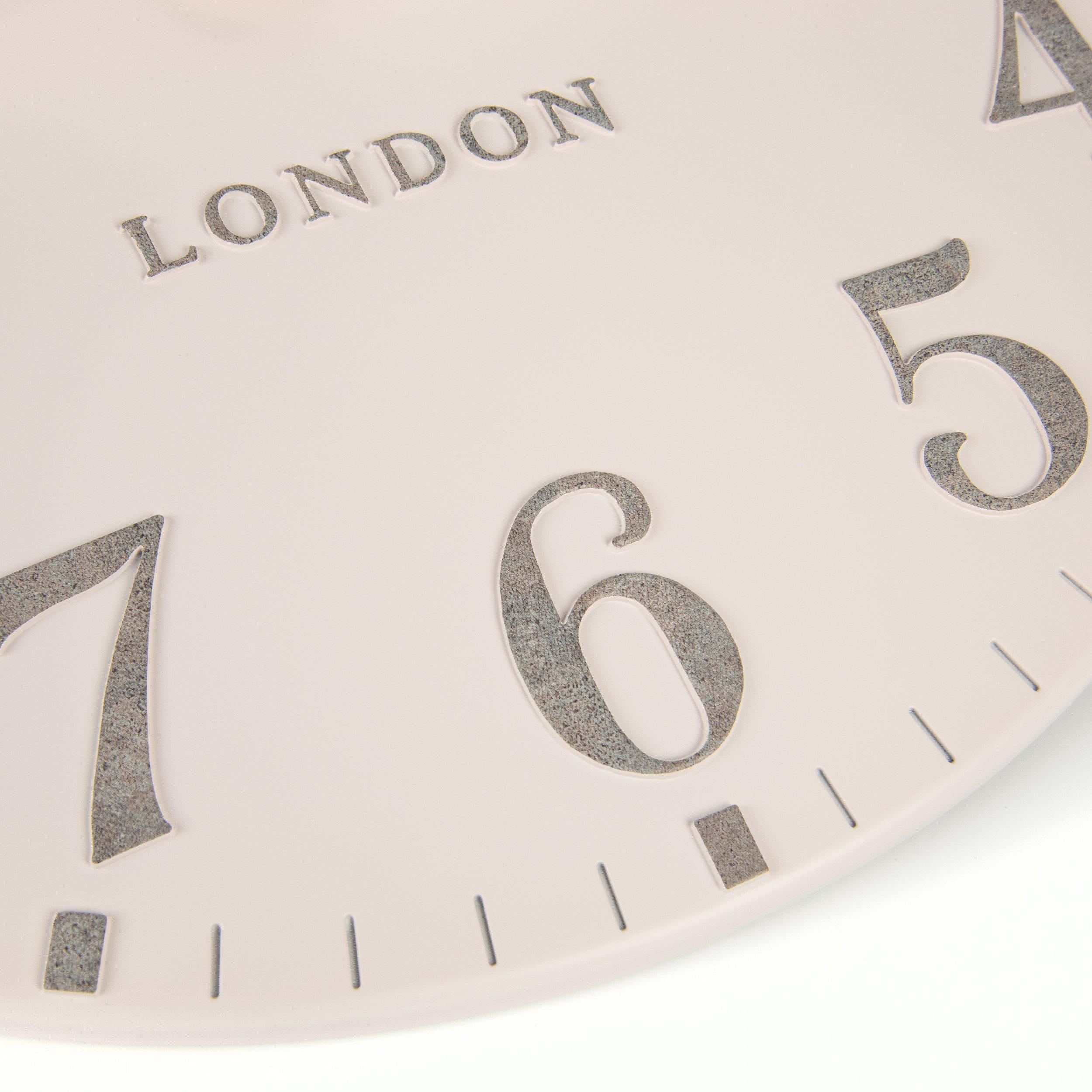 12" Arabic Wall Clock | Shy Pink