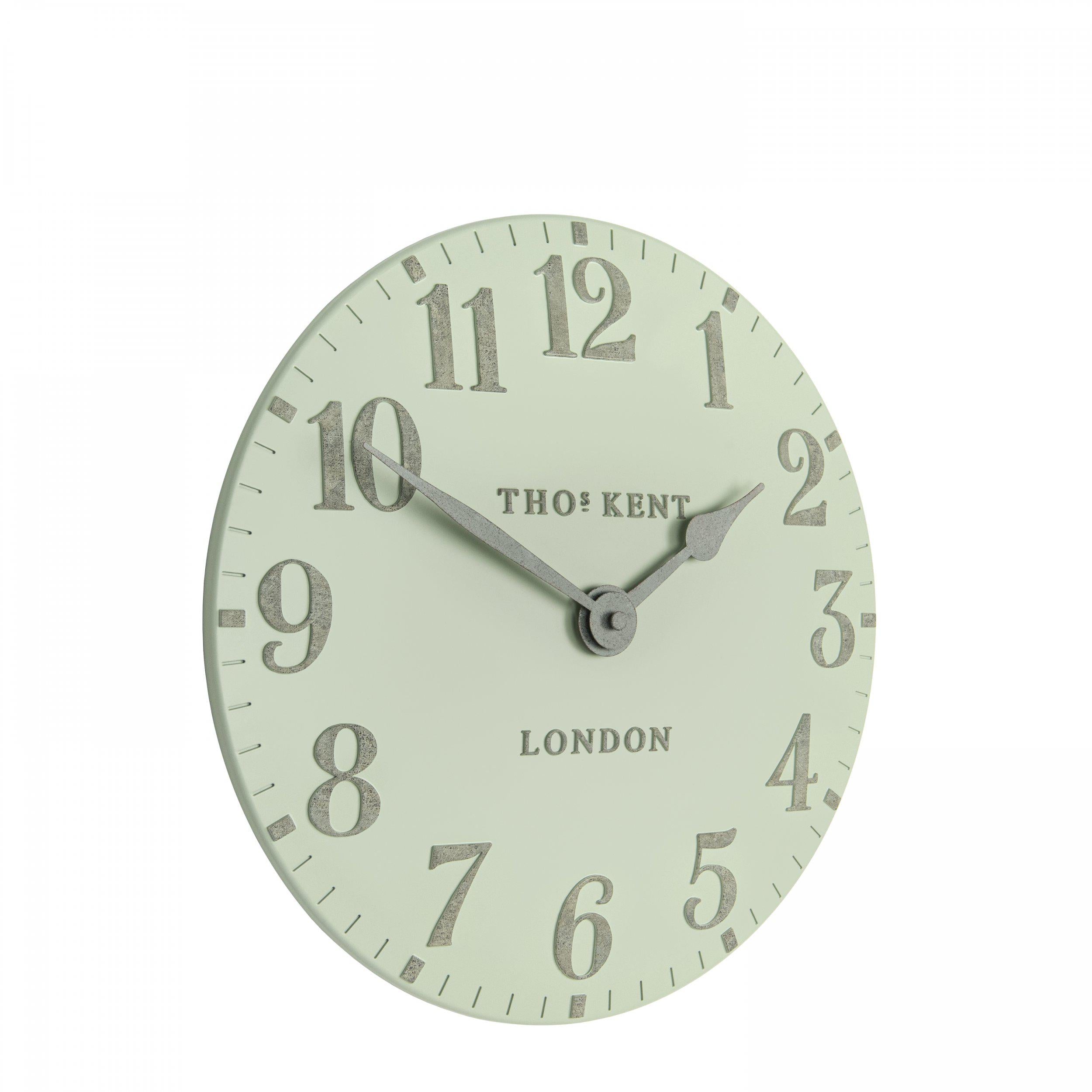 12" Arabic Wall Clock | Pearl Green