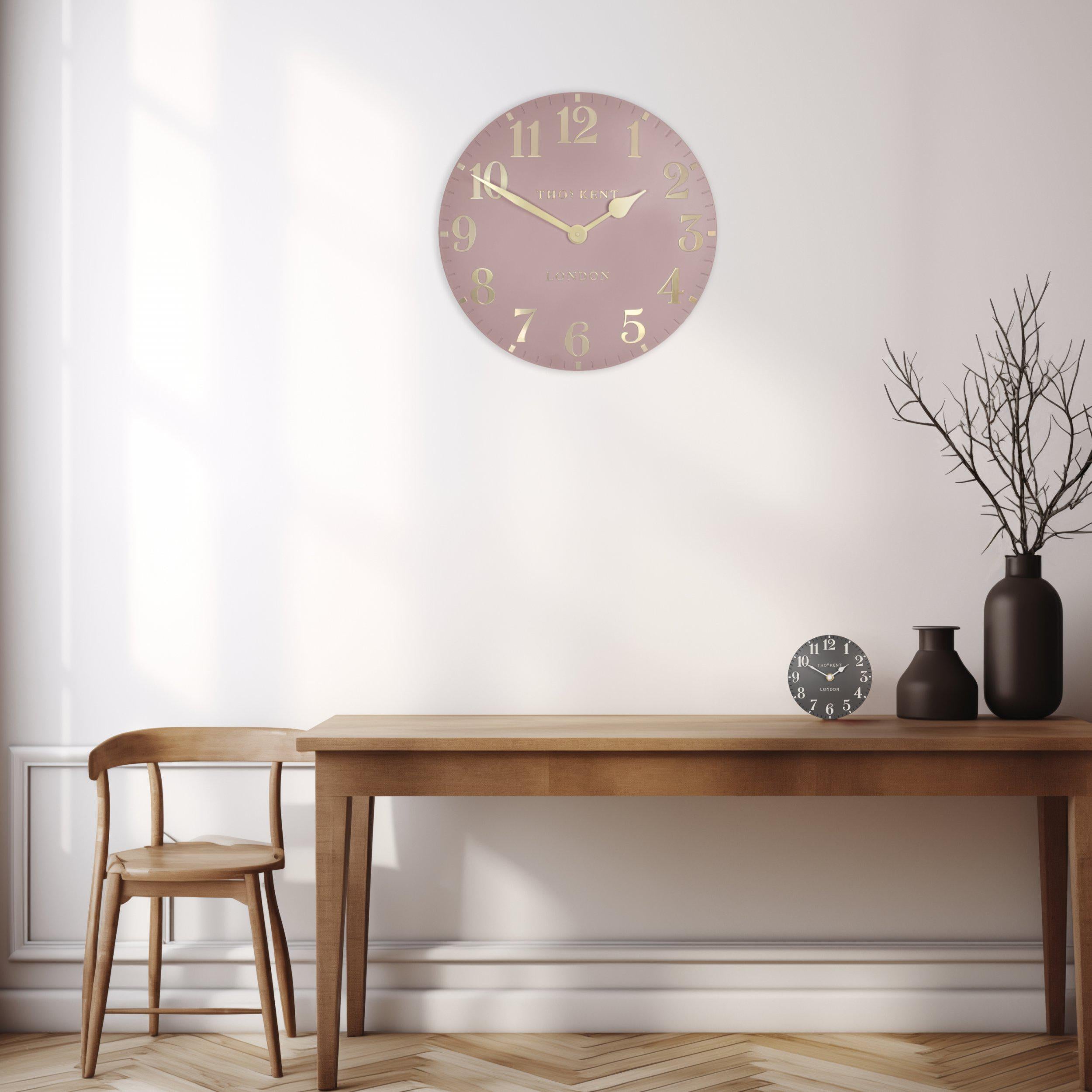 20" Arabic Wall Clock | Blush Pink