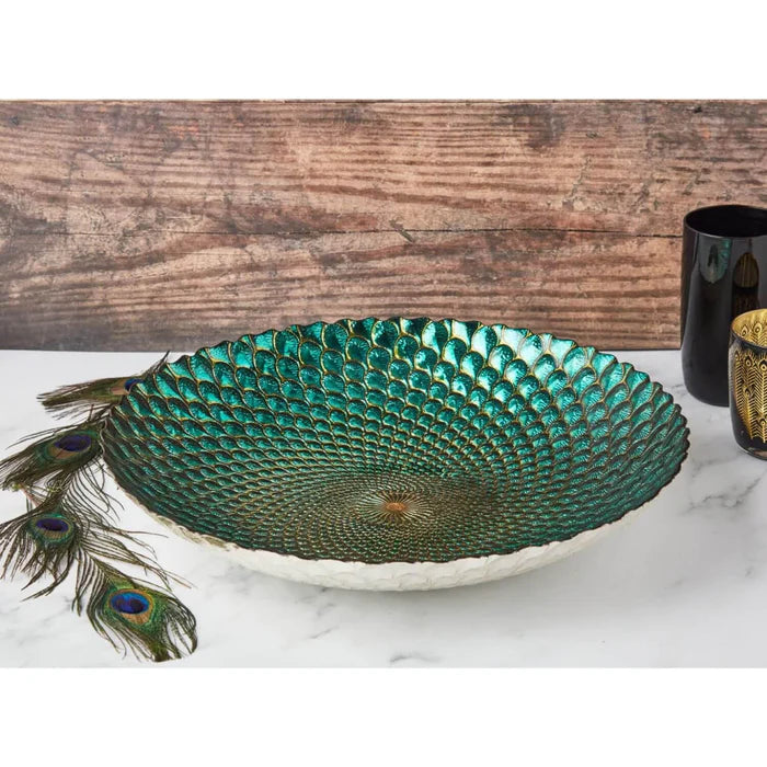 Peacock Glass Bowl
