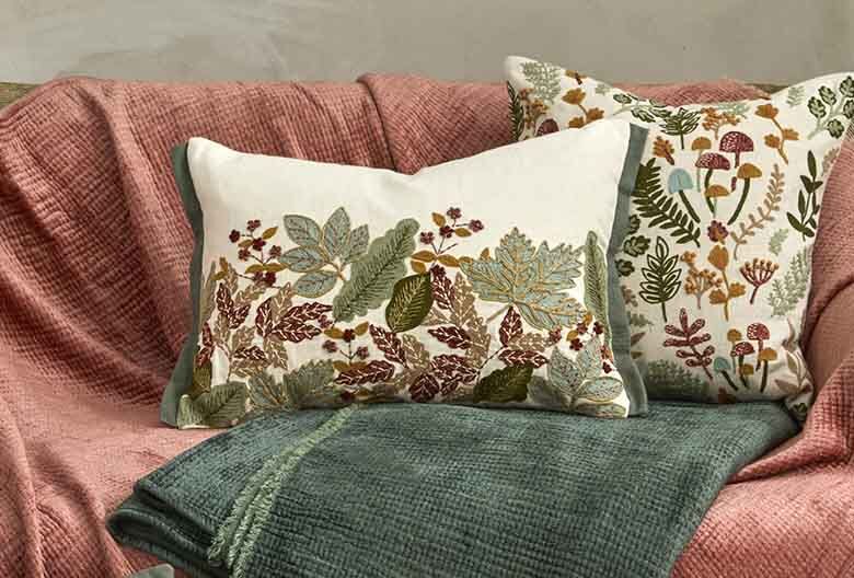 Embroidered Hedgerow | Cushion