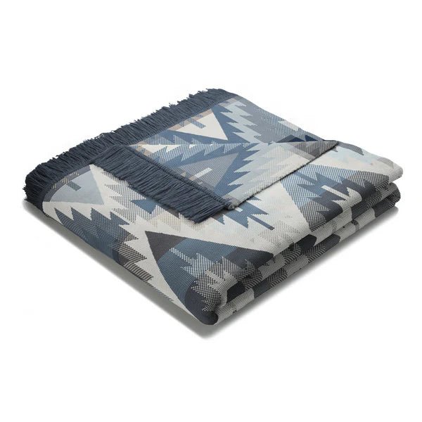 Ikat Diamond Throw | Blue