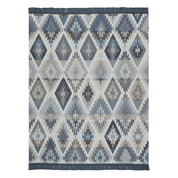 Ikat Diamond Throw | Blue