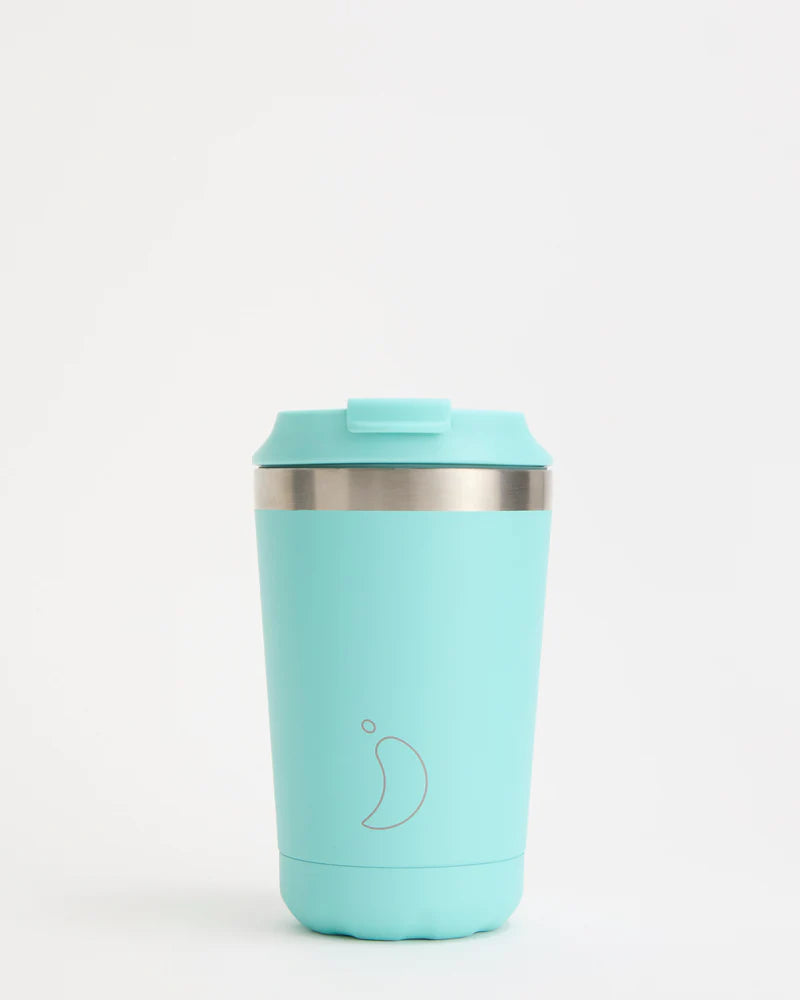 Chilly's Coffee Cup | Matte Blue and Green | Pastel Pink and Green