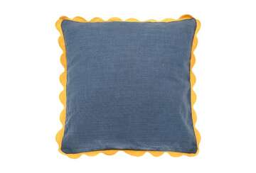 Mia Blue Scalloped Cushion