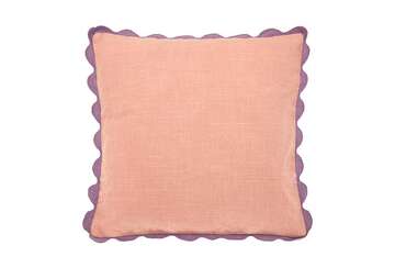 Mia Pink Scalloped Cushion