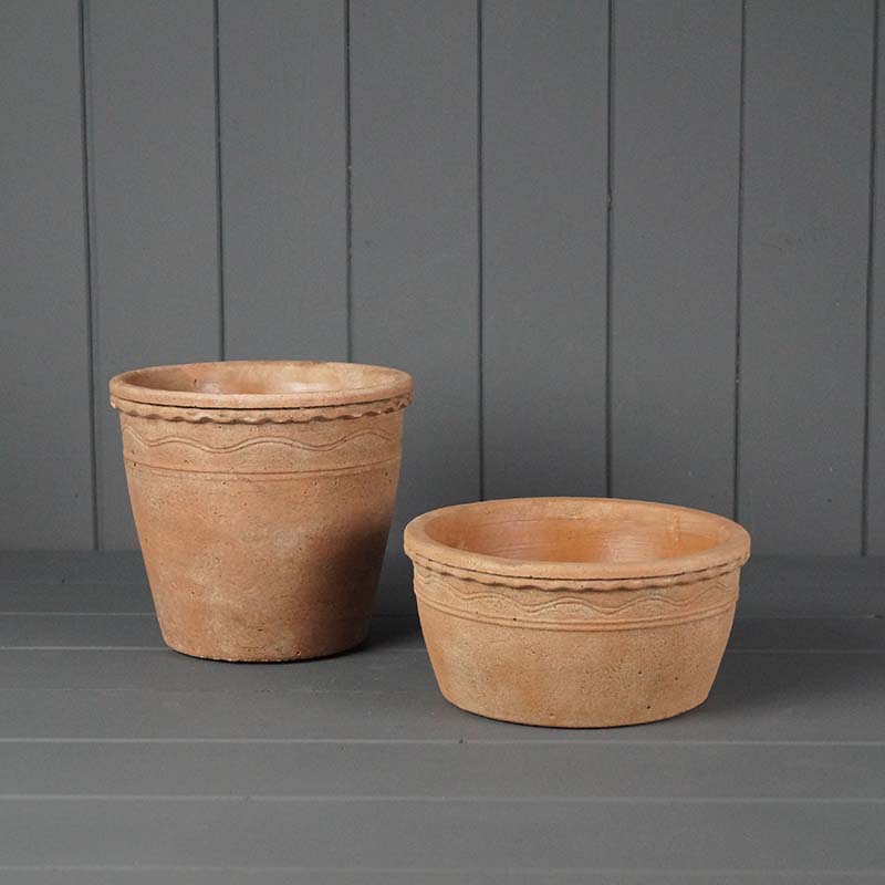 Terracotta Cement Bowl