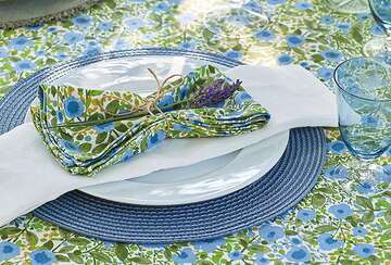 Cornflower Blue Ribbed Placemat