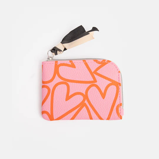 Pink Hearts | Corner Purse