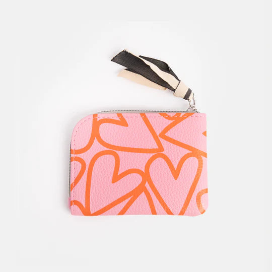 Pink Hearts | Corner Purse