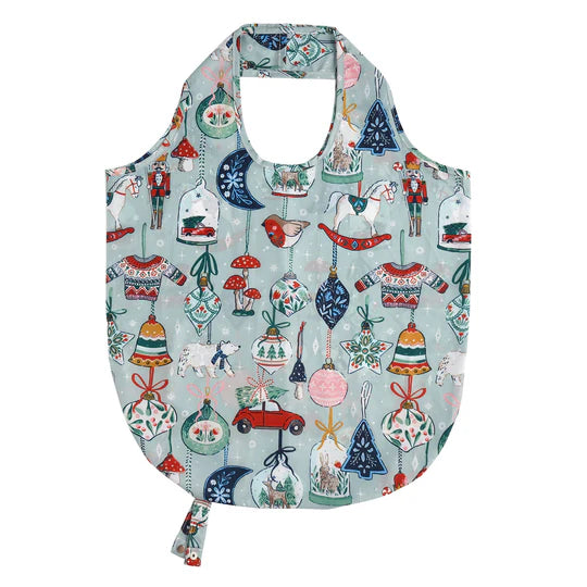 Christmas Ornaments Foldable Tote Bag Medium in Multicolour