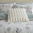 Cream Carved Faux Fur Cushion