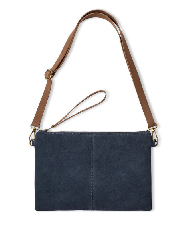 Hampstead Suede Bag | Navy